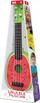 Ukulele lodër për kalamaj LEAN TOYS, plastik, 4 tela najloni, e kuqe jeshile
