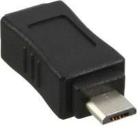 Adapter USB InLine 31602, microUSB në miniUSB, i zi