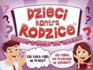 Lojë tavoline Dzieci kontra Rodzice, kuiz familjar, mosha 6+, me ngjyra
