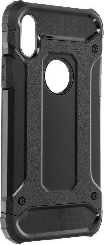 Mbulesë mbrojtëse Armor për iPhone XS, dy shtresa, me qoshe të forcuara, ngjyrë e zezë