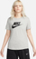 Bluza Nike Sportswear Essentials Logo Tee, për goca, pambuk, gri e errët