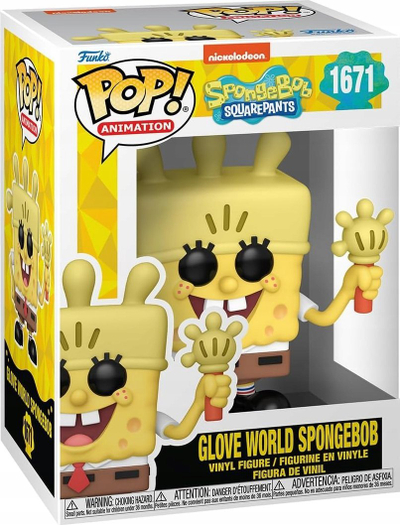 Figurinë Funko Pop SpongeBob Glove World, 25-vjetor, vinil 10 cm, e verdhë