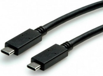 Kabllo USB STANDARD 3.2 Gen 2, USB C në USB C, 10 Gbit/s, 100W, 1 m, e zezë