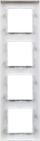 Kornizë katërfishe Legrand Niloe Step 863194, 86 x 299mm, e bardhë
