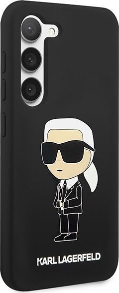 Kapak telefoni Karl Lagerfeld Silicone NFT Ikonik për Samsung Galaxy S23, silikon, NFC, i zi
