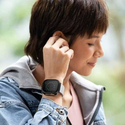 Mbulesë UNIQ Valencia për Apple Watch Ultra 49mm, mbrojtje 360°, e zezë