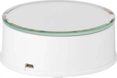 Tavolinë rrotulluese FreePower 360°, 10x4.5cm, me USB, e bardhë