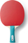 Raketë pingpongu Butterfly Progress, ITTF, me dorezë të lakuar, e kuqe me blu