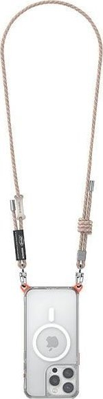 Lanyard universal për telefon Skinarma Dyno, i rregullueshëm, me karabinë metal, bezhë