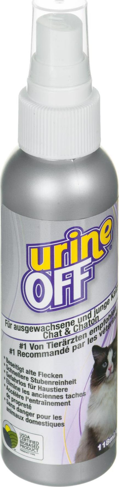 Sprej për heqjen e njollave të urinës së maceve Urine Off, 118 ml