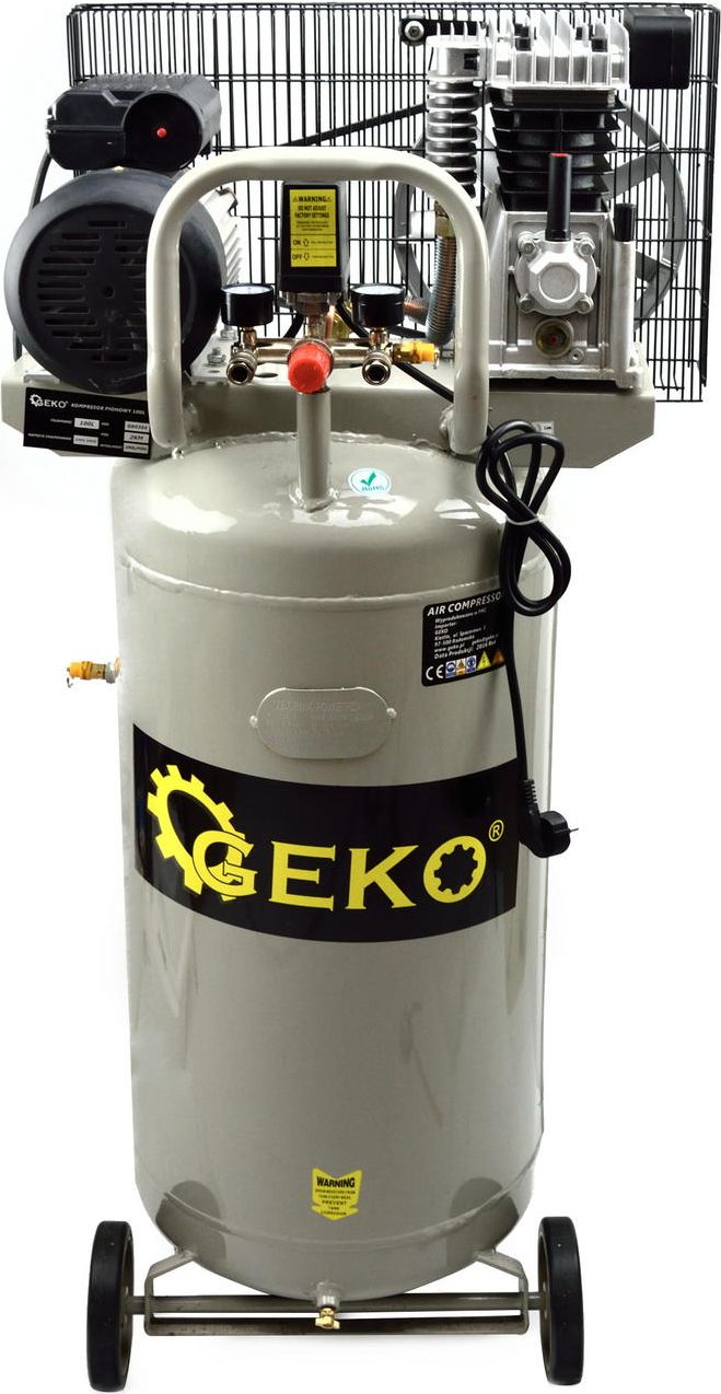 Kompresor vertikal me vaj GEKO, 100L, 8 bar, blu