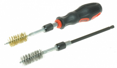 Set furça për sedilje injektori Geko G02653, 18 copë, najlon bronz çelik