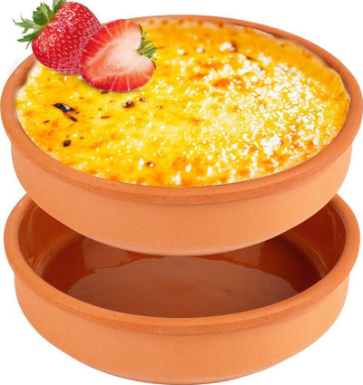 Set tasa pjekjeje Excellent Houseware, 2 copë, 450ml, ngjyrë terakote
