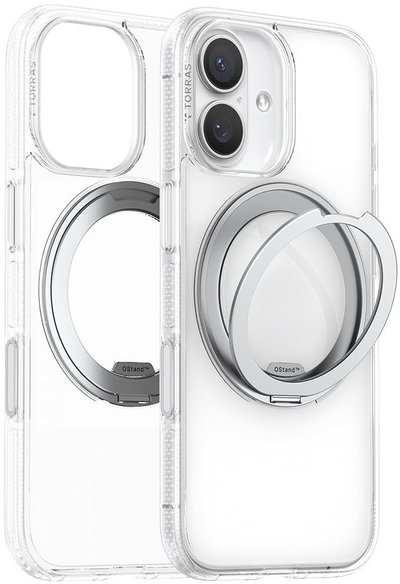 Mbulesë telefoni Torras Ostand R Fitness Series për iPhone 17, TPU, me unazë mbajtëse, transparente