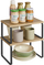 Rafte kuzhine Oskar Kitchen Shelves X2 KCS020B11, set 2 copë, dru sonoma, metal i zi