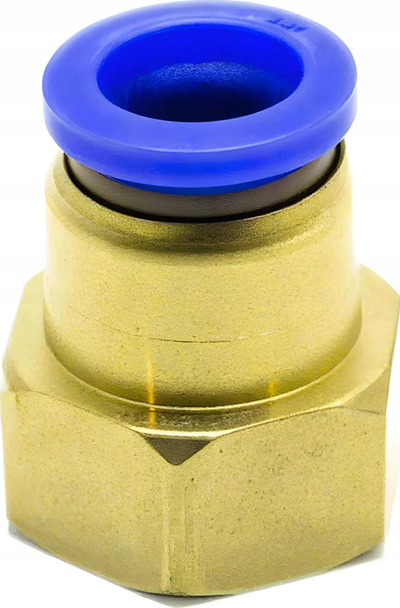 Konektor pneumatik Forsage F-BSE1-4SM, filetë e jashtme 1/2", me valvul, bronz