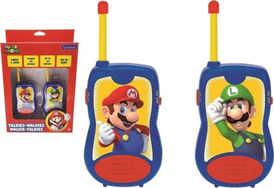 Lodër walkie-talkie Lexibook Super Mario, rreze 120m, set me 2 copë, shumëngjyrëshe
