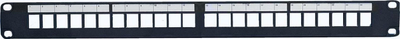 Patch panel Lanview LVN127603, 24 porta, 1U, ngjyrë e zezë