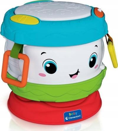 Lodër daulle interaktive Clementoni Baby Activity Drum, me muzikë, drita, plot me ngjyra