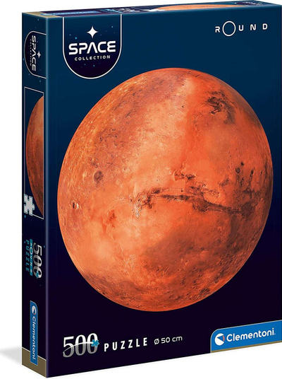 Puzzle Clementoni NASA Mars, 500 copa, rrethor 50 cm, portokalli