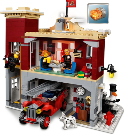 Set ndërtimi LEGO Creator Expert Winter Village Fire Station 10263, 1166 copa, për mosha 12+, shumëngjyrësh