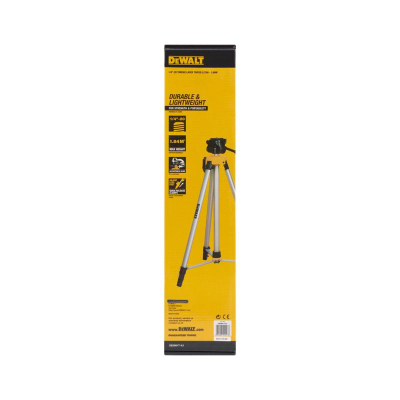 Tripod teleskopik Dewalt DE0881T, filetë 1/4", 0.75-1.84 m, argjend i verdhë