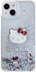 Mbulesë telefoni Hello Kitty HKHCP14SLIKHET për iPhone 14 6.1", hardcase TPU, efekt liquid glitter, argjend
