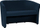 Divan TM-2, 2 ulëse, eco leather, blu navy
