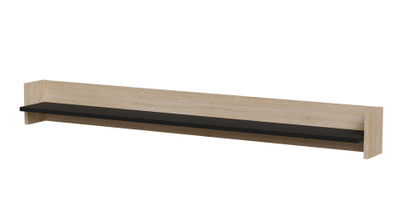 Raft muror Cama PORTO, 150x18x16.5 cm, oak e zezë