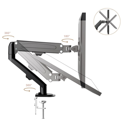Mbajtëse tavoline për monitor Maclean MC-860N, 13"-27", deri 8 kg, e zezë