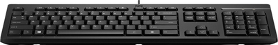 Tastierë HP 125, USB, paraqitje QWERTZ Zvicër, e zezë