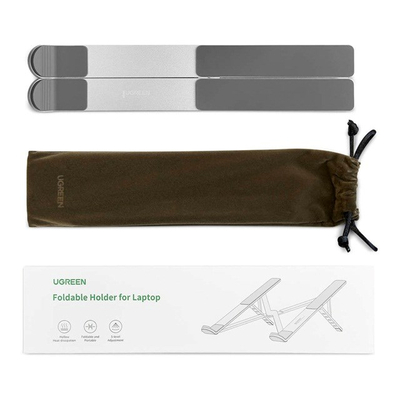 Stendë për laptop Ugreen LP451, 8-17.3", alumini, argjendtë