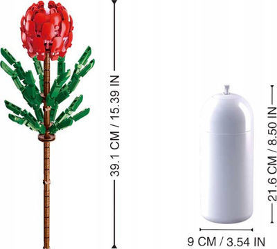 Lodra me blloqe Sluban Blocks Flowers, 251 copa, për kalamaj 10–16 vjeç, shumëngjyrëshe