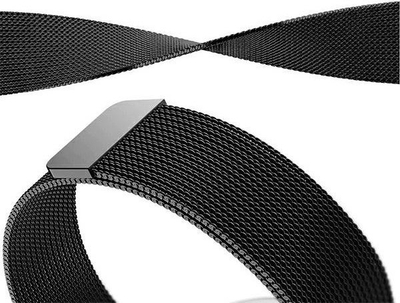 Rrip ore inteligjente Mercury Mesh për Apple Watch 38/40/41 mm, çelik inox, me magnet, i zi