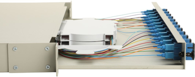 Panel optik Equip 337301, 12 porta SC Duplex OS2, 1U, gri