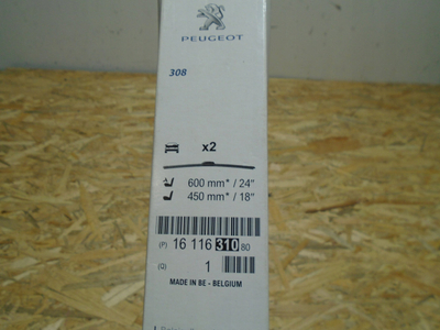 Fshirëse xhami SWF VisioFlex 119452, set 2 copë, 650mm 750mm, e zezë