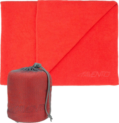 Peshqir sportiv Avento, mikrofiber, 120 x 80 cm, i kuq