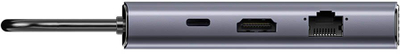 Hub USB C Unitek D1113CGY01, 6 në 1, HDMI 4K, gri space
