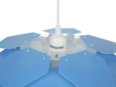 Lampë varëse Beliani Segre S, E27 60W, plastike, blu