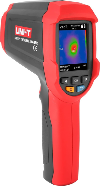 Kamerë termike Uni-T UTi32, rezolucion IR 32x32, diapazon -10°C deri 300°C, e kuqe