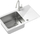 Lavabo kuzhine HUGH Glass, 77x44 cm, qelq i temperuar, e bardhë me bateri