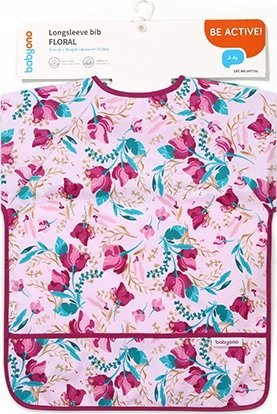 Përparëse me mëngë Bib, Long Sleeve, me lule, shumengjyrëshe