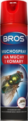 Спреј против инсекти BROS Fly Spray, 400 ml, аеросол, проѕирен