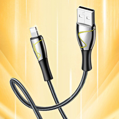 Kabllo USB Joyroom Mermaid USB A në Lightning, 2 m, 2.4A, e zezë