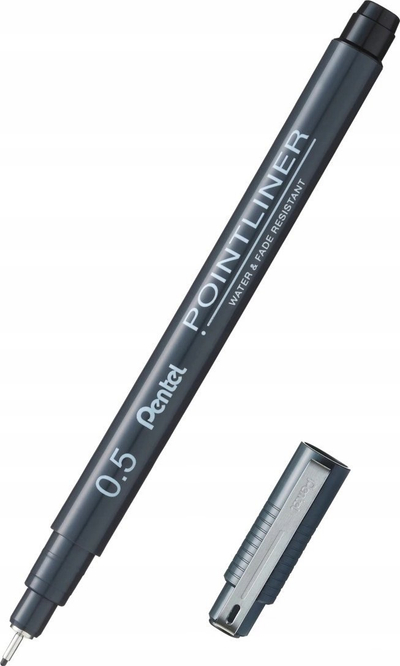 Stilolaps fineliner Pentel PointLiner, 0.5mm, i zi
