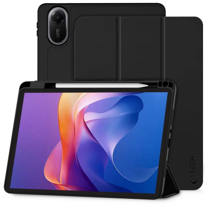 Kuti tablet Tech-Protect SmartCase Pen Xiaomi Redmi Pad 2 11", me këmbëz që rri në këmbë, e zezë