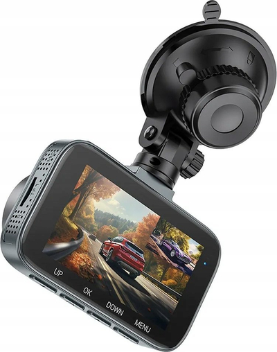 Kamerë makine Hoco DV6 Dual Dash Cam, ekran 3", kënd 140°, gri