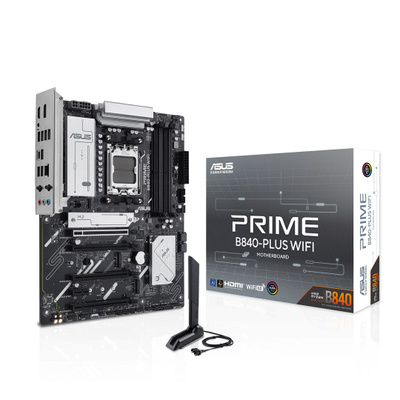Pllakë amë Asus Prime B840 Plus WiFi, AMD AM5, DDR5, ATX, e zezë