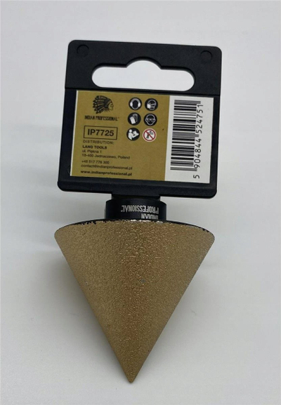 Frezë diamanti konike Indian Professional IP7725, M14, 2‑48mm, ngjyrë ari