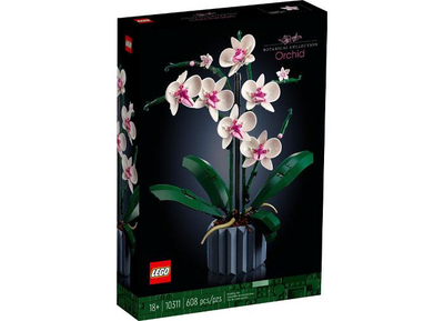 Set LEGO Icons Orchid 10311, 608 copë, model dekorativ lule orkide, shumëngjyrësh